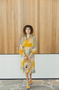 Arlinda Long Sleeve Dress in Playground print