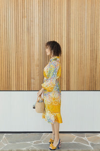 Arlinda Long Sleeve Dress in Playground print