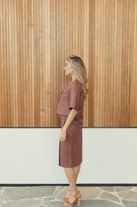 Kutha Straight Skirt in Ochre